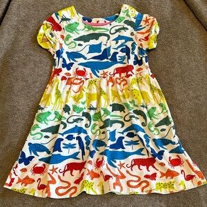 Rainbow animal Boden dress size 2-3